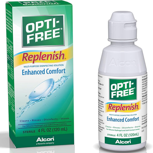 Opti-Free Replenish Contact Lens Solution, Enhanced Comfort, 4 Oz