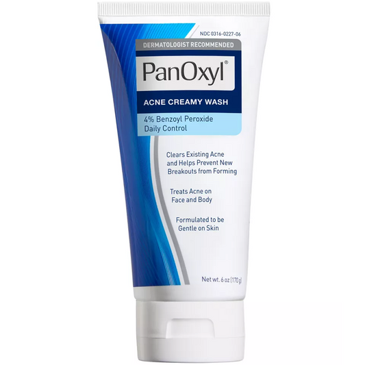 PanOxyl Benzoyl Peroxide 4% Daily Control Acne Creamy Wash, 6 Oz