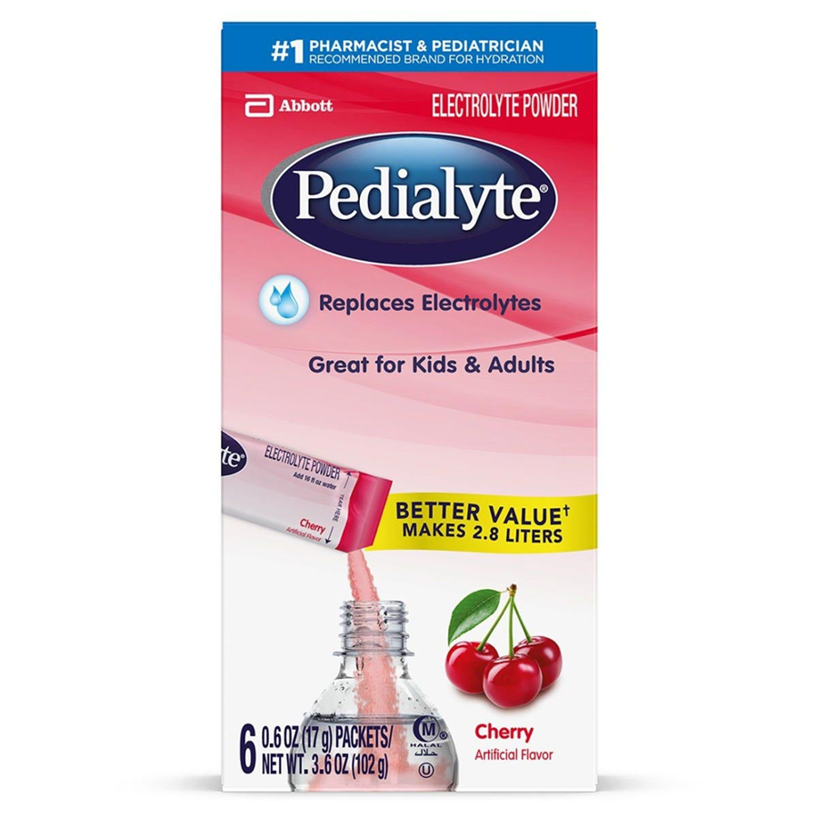 Pedialyte Electrolyte Powder, Cherry Flavor, Packets