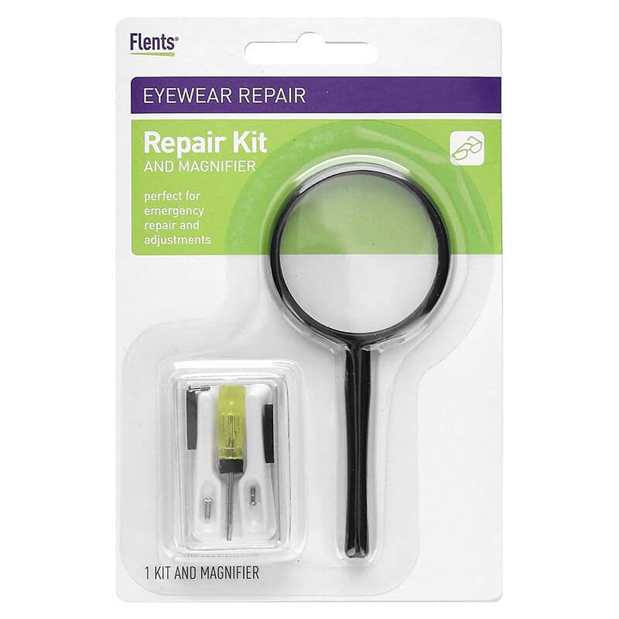Flents Eyeglass Repair, Repair Kit And Magnifier