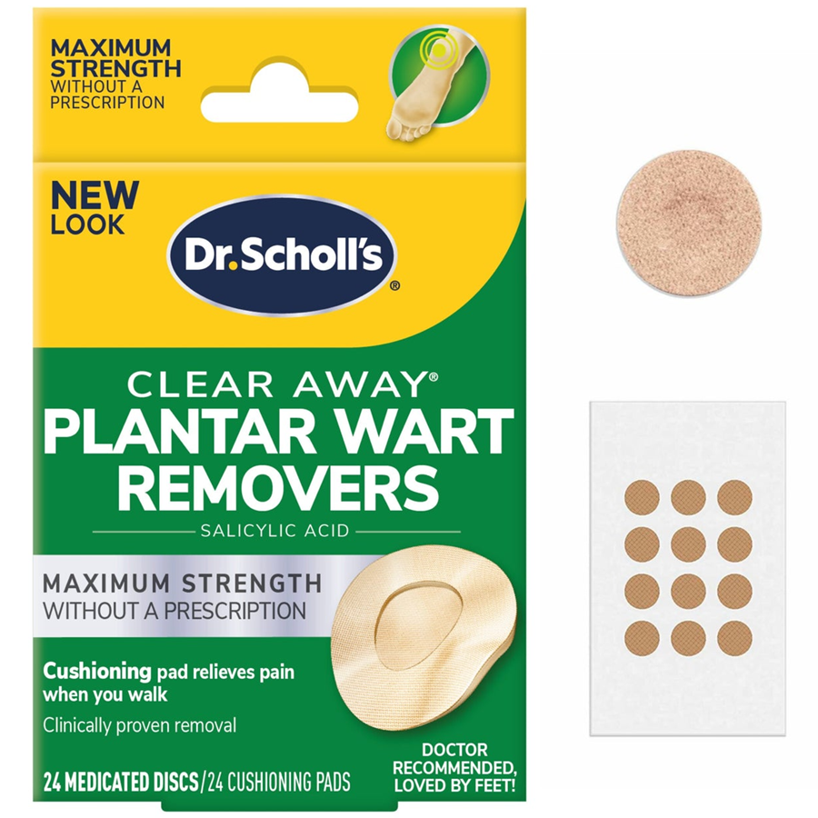 Dr. Scholl's Clear Away Plantar Wart Removers Maximum Strength Medicated Discs