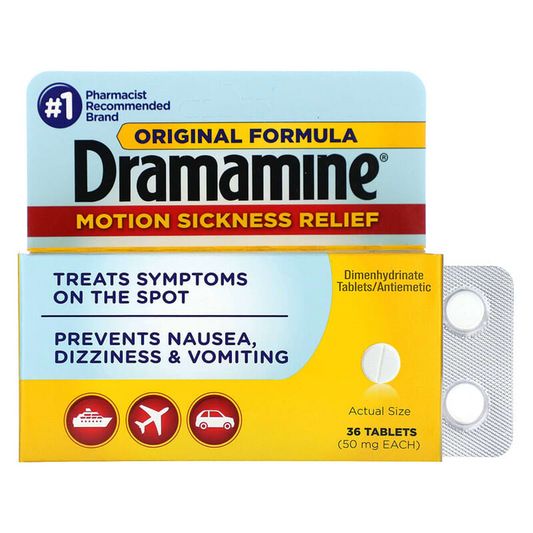 Dramamine Motion Sickness Relief Original Formula 36 Tablets