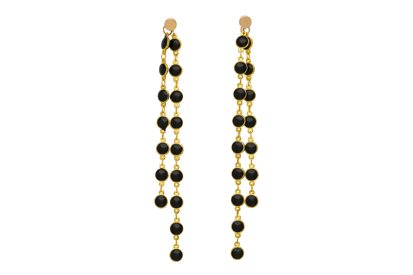 Love Story Black Earrings