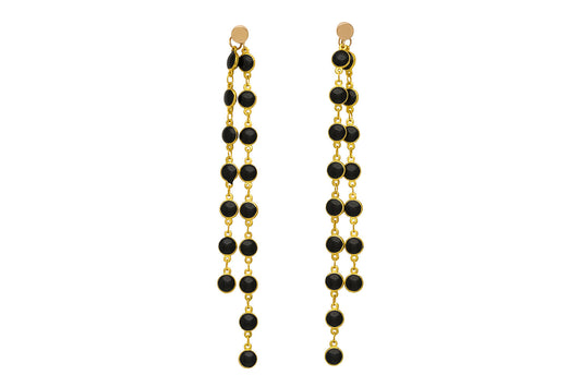 Love Story Black Earrings