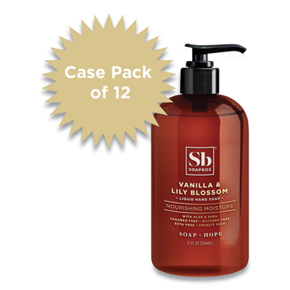 Soapbox Hand Vanilla And Lily Blossom, 12 Oz Pump Bottle
