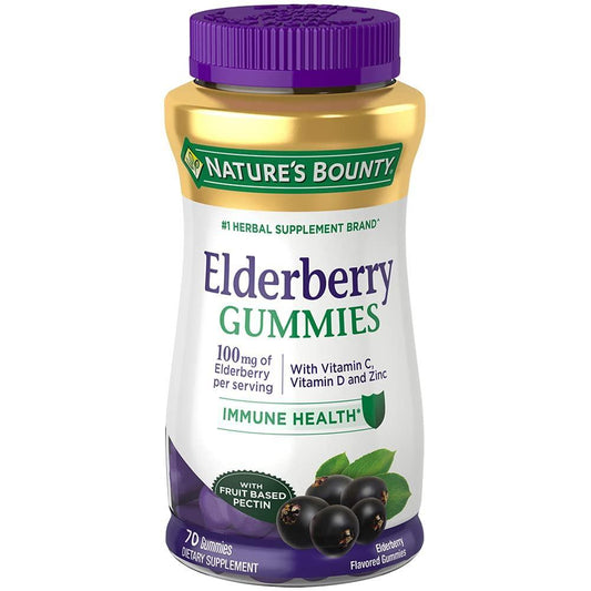 Nature's Bounty Elderberry Gummies, 100 Mg, 70 Gummies