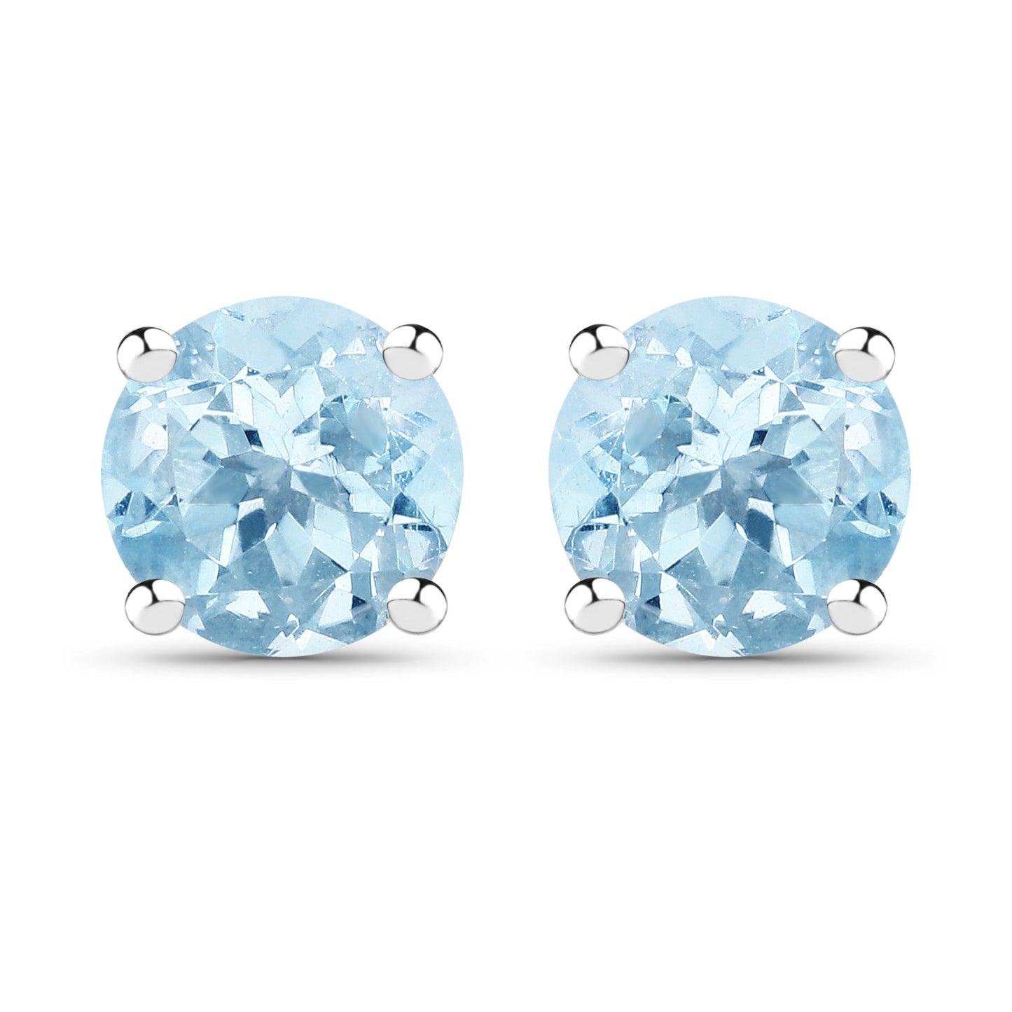 2.10 Carat Genuine Blue Topaz .925 Sterling Silver Earrings