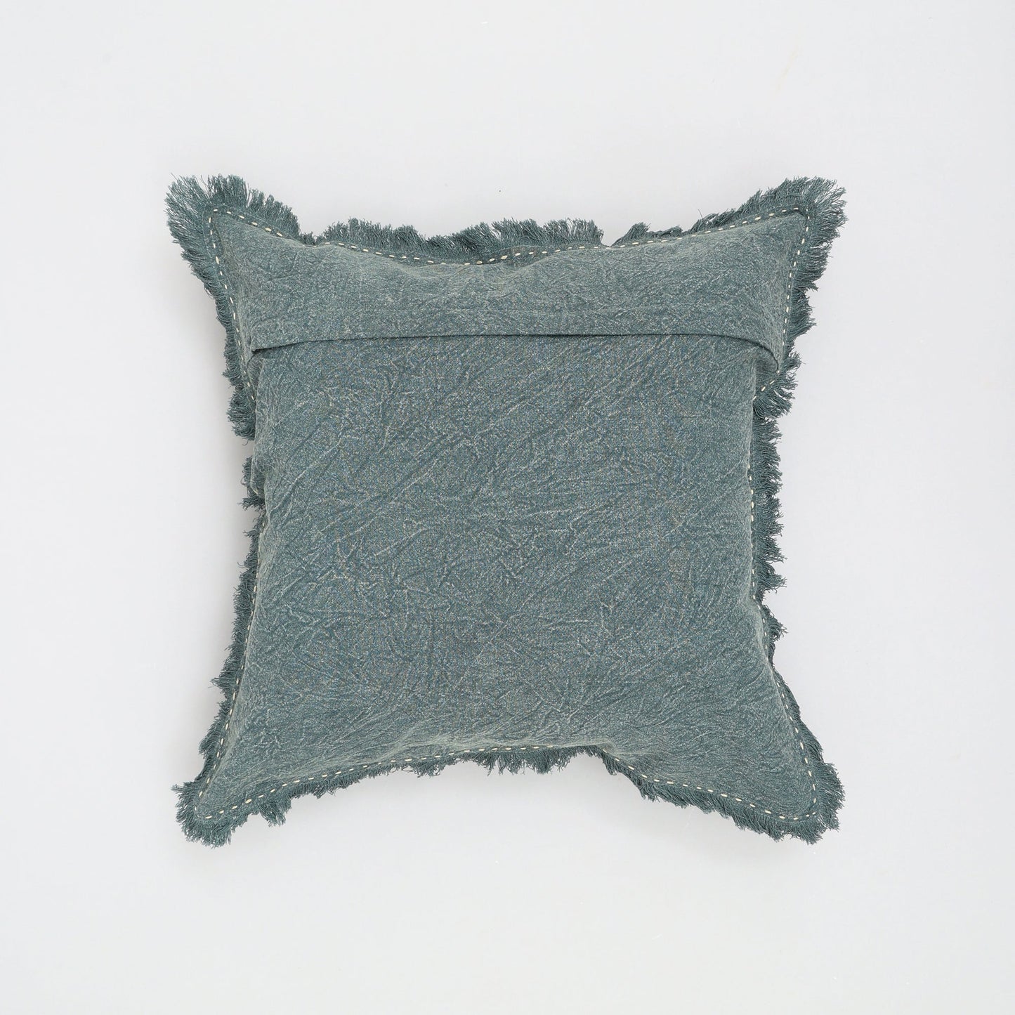 Stonewashed Linen Pillow with Hand Worked Edges