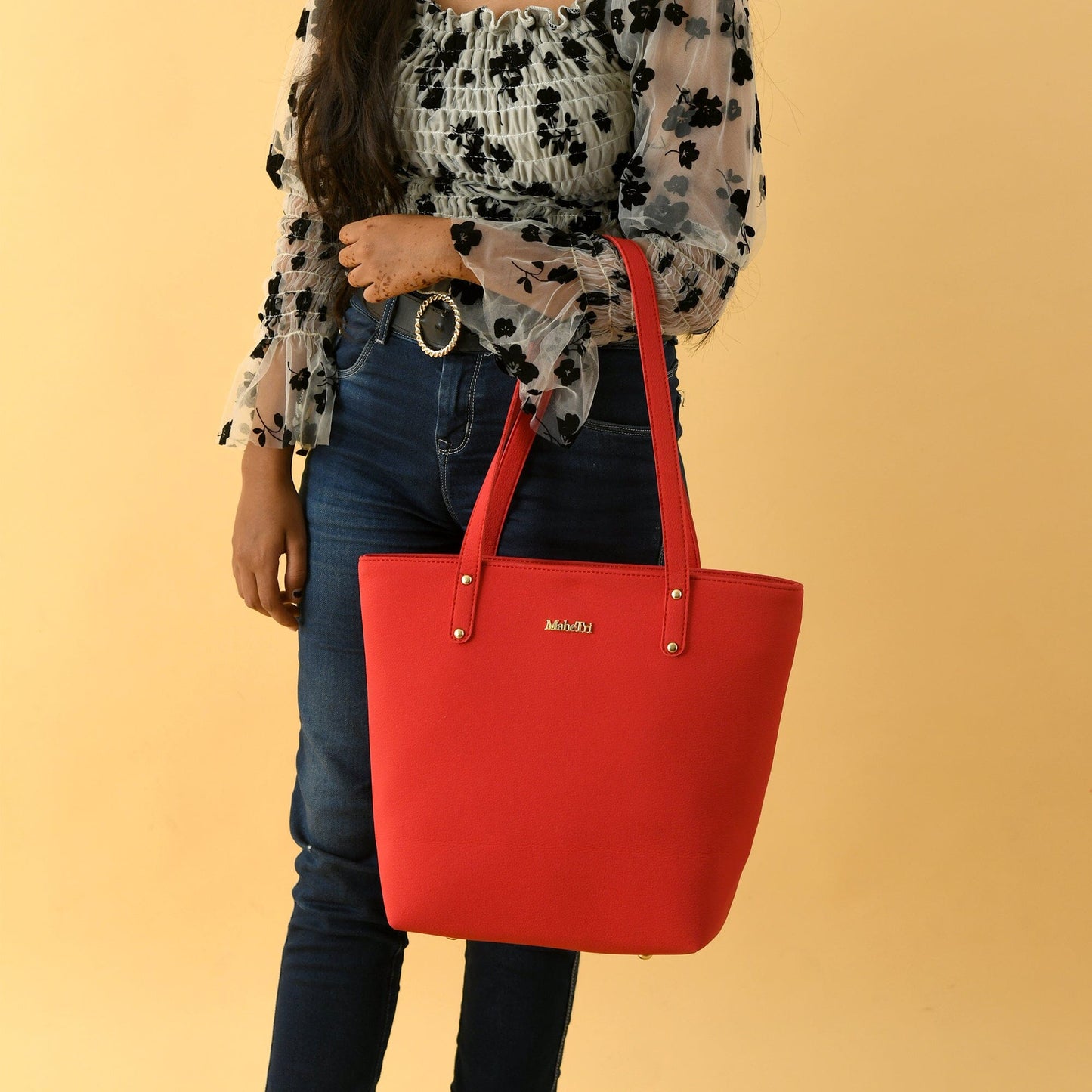 Era Vegan Leather Tote - Coral Red - Osadia Concept Store