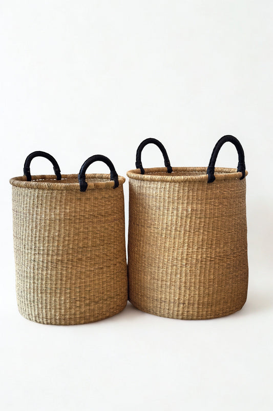 S/2 Handwoven Hamper - Natural