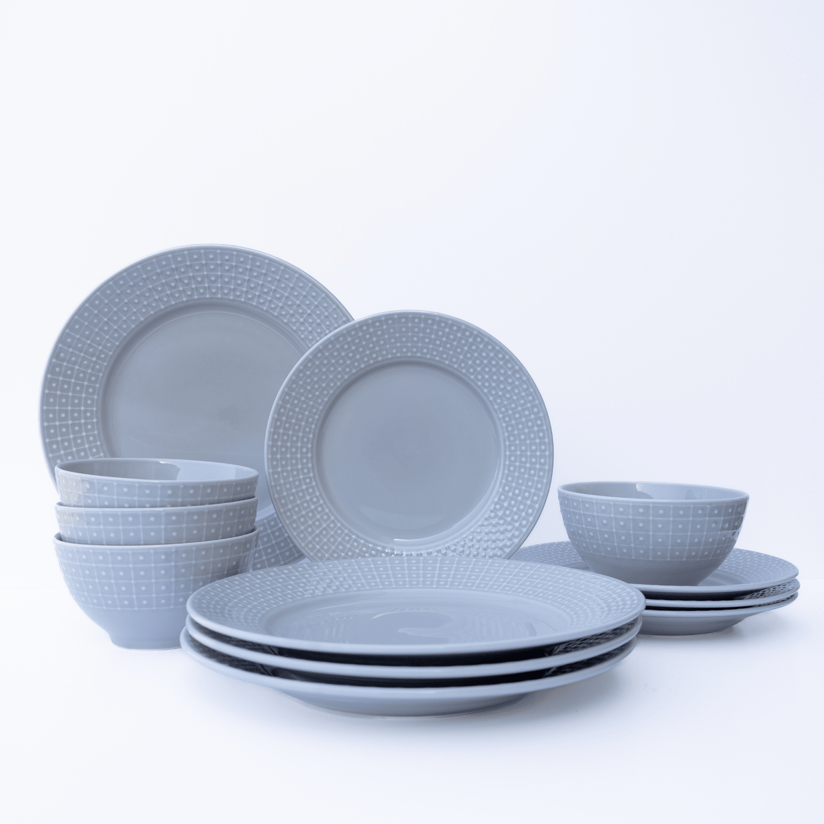 Cloud 12-Piece Porcelain Dinnerware Set