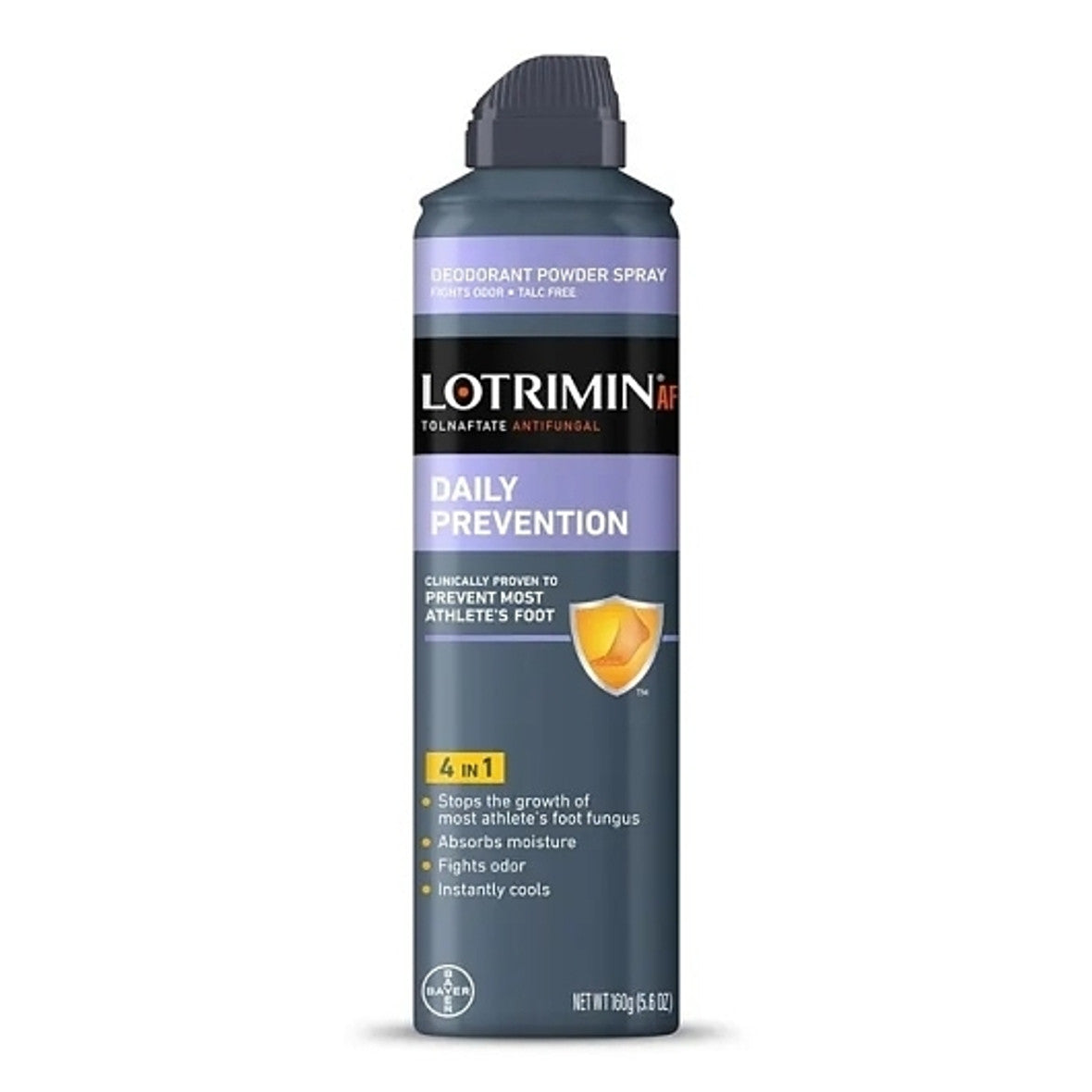 Lotrimin Deodorant Powder Spray, 4 In 1, Daily Prevention 5.6 Oz