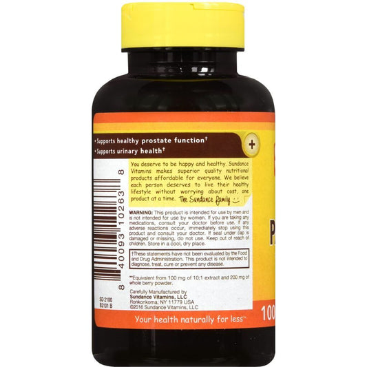 Sundance Vitamins Saw Palmetto 1200 Mg - 100 Capsules