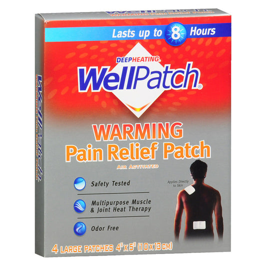 WellPatch Warming Pain Relief -- 4 Large Patches