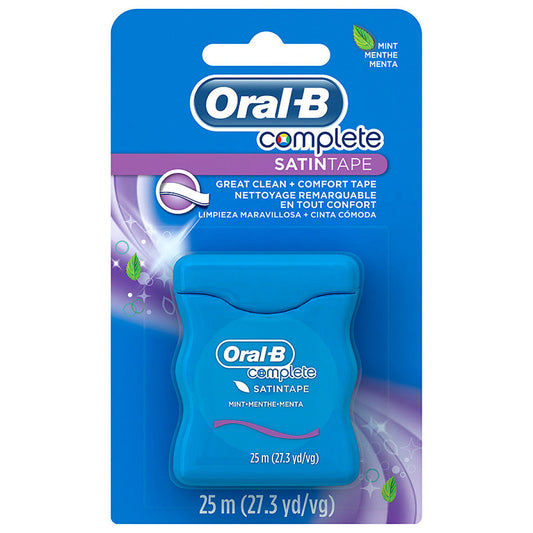 Oral-B Complete Satin Tape Dental Floss, Mint, 25 M