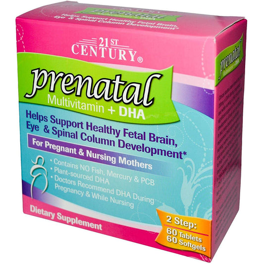 21st Century 2-Step Prenatal Multivitamin Plus DHA Tablets