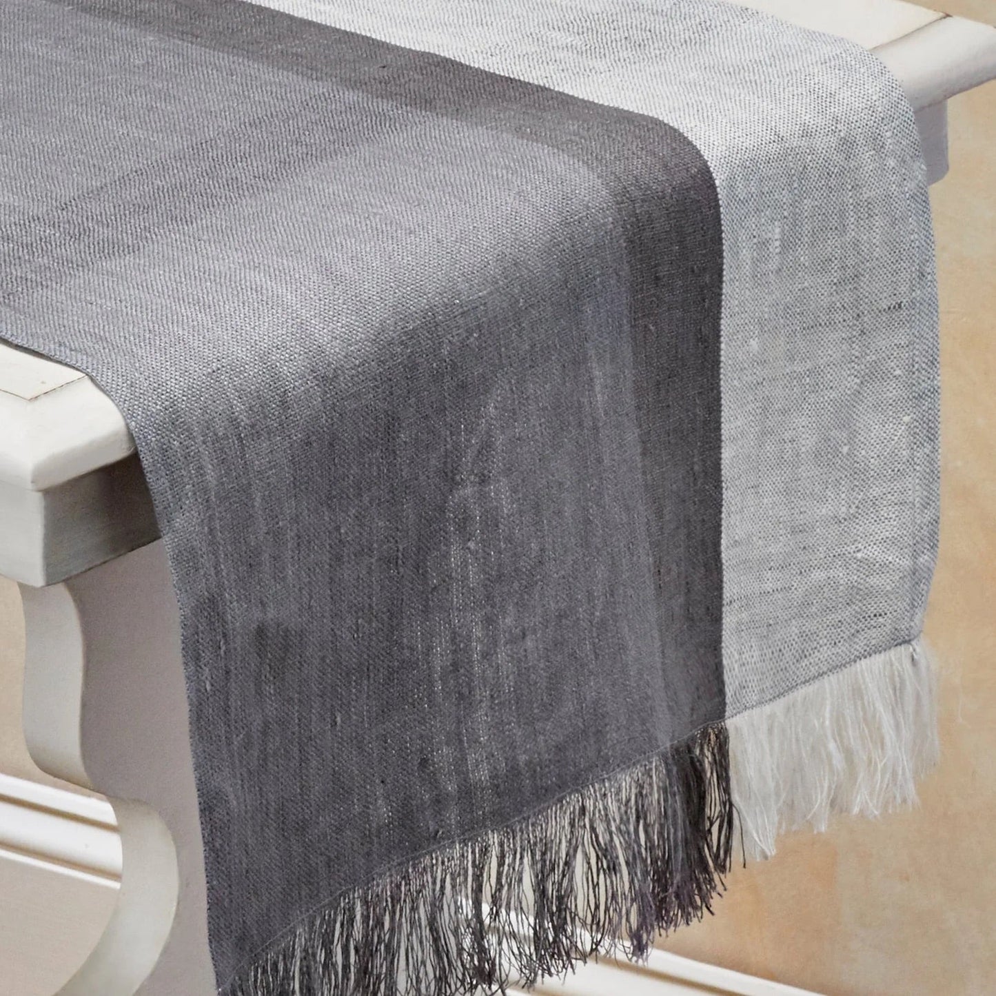 HINTERLAND Handwoven Linen Table Runner. 100% Flax Linen – Fair Trade – Artisan Made - Osadia Concept Store