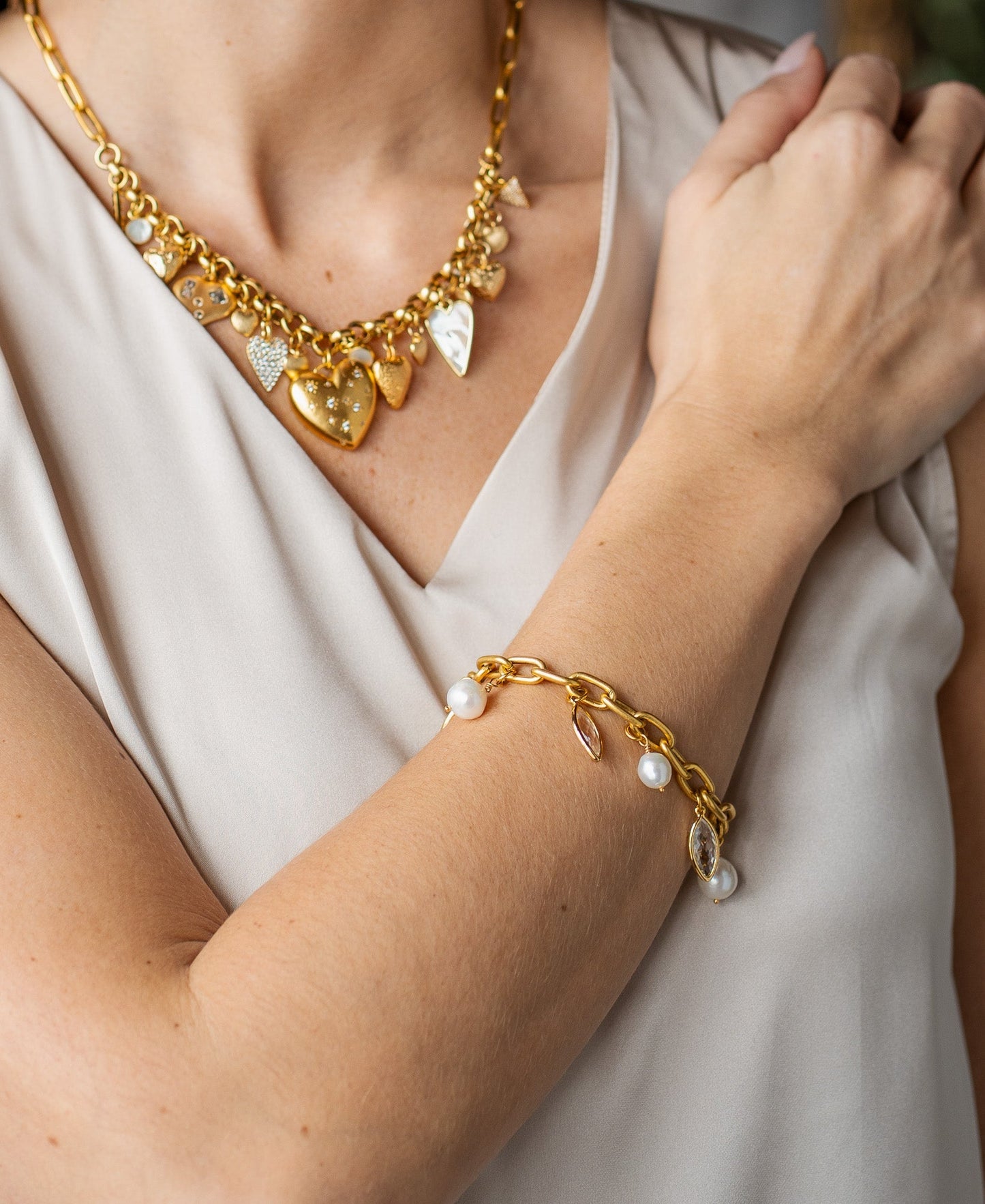 Marquise & Pearl Bracelet