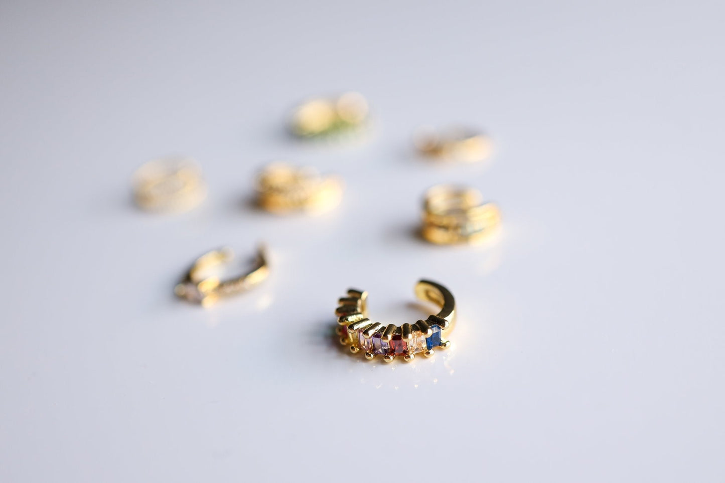 Ear Cuff Emerald Cut Multi