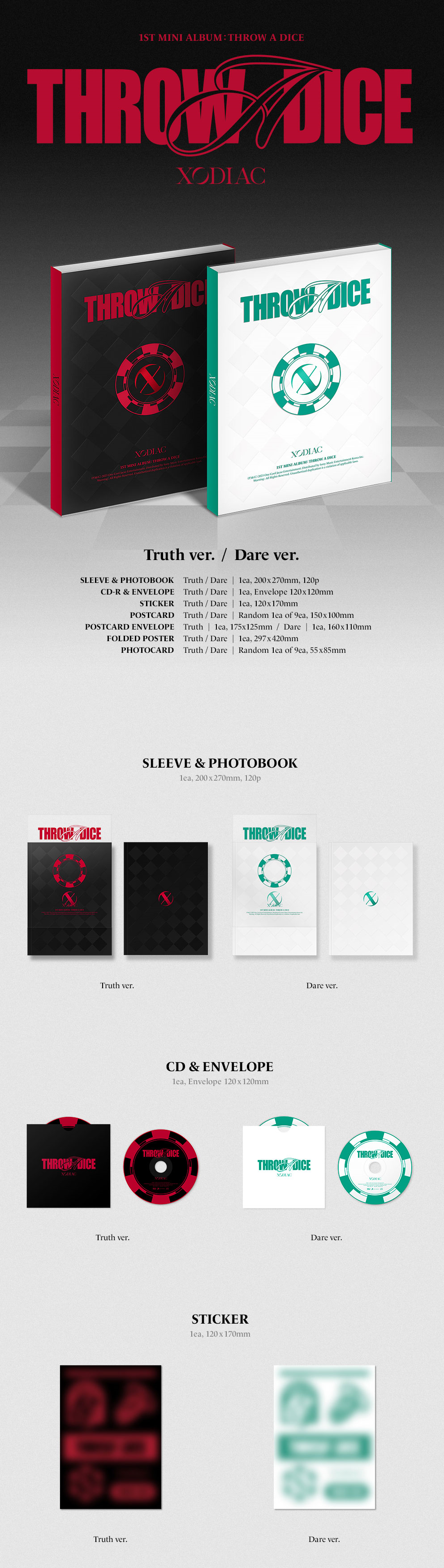 Xodiac 1st Mini Album - Throw A Dice