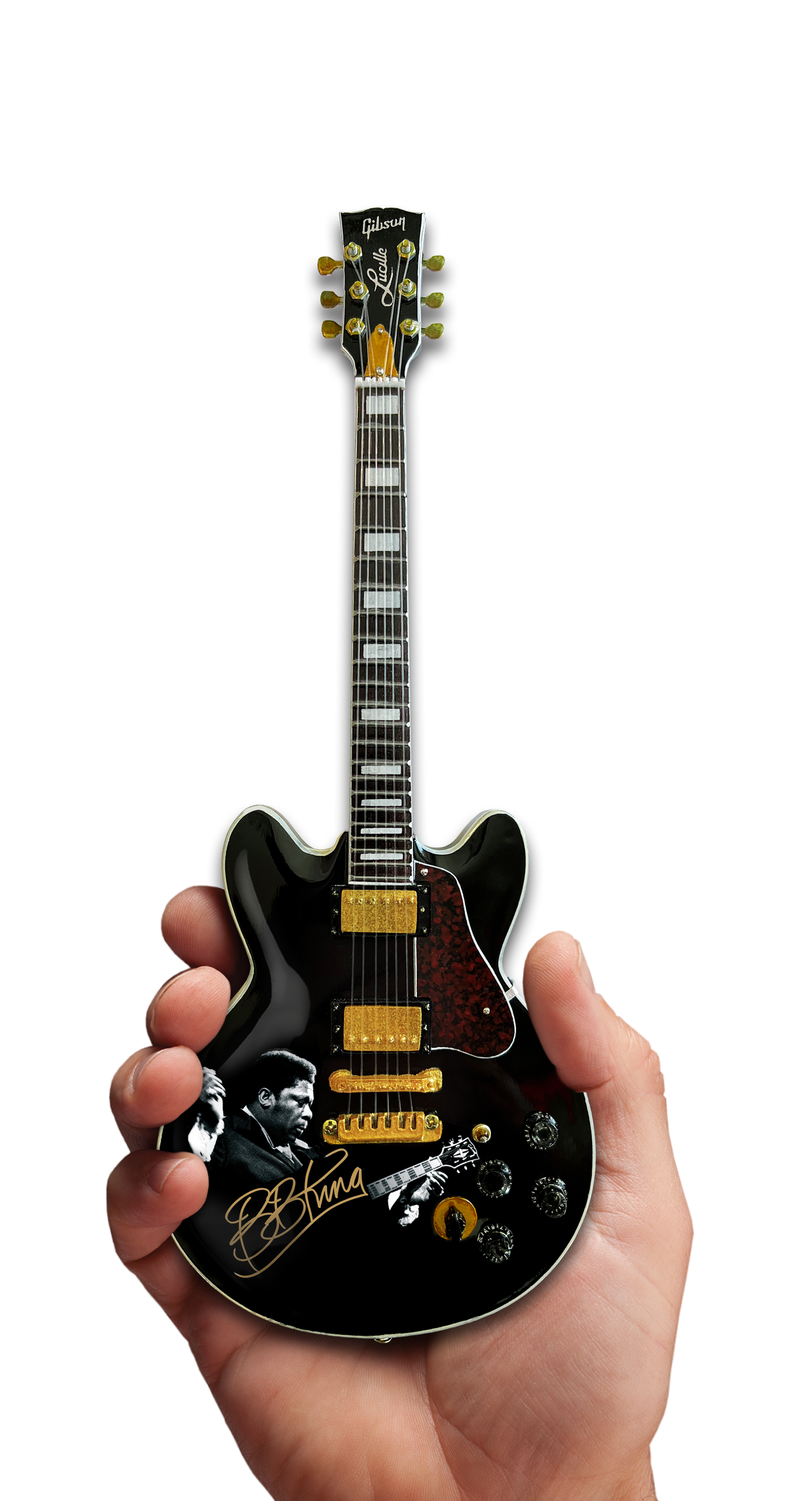 BB KING TRIBUTE Gibson ES-355 Lucille Ebony Miniature Guitar Model - Osadia Concept Store