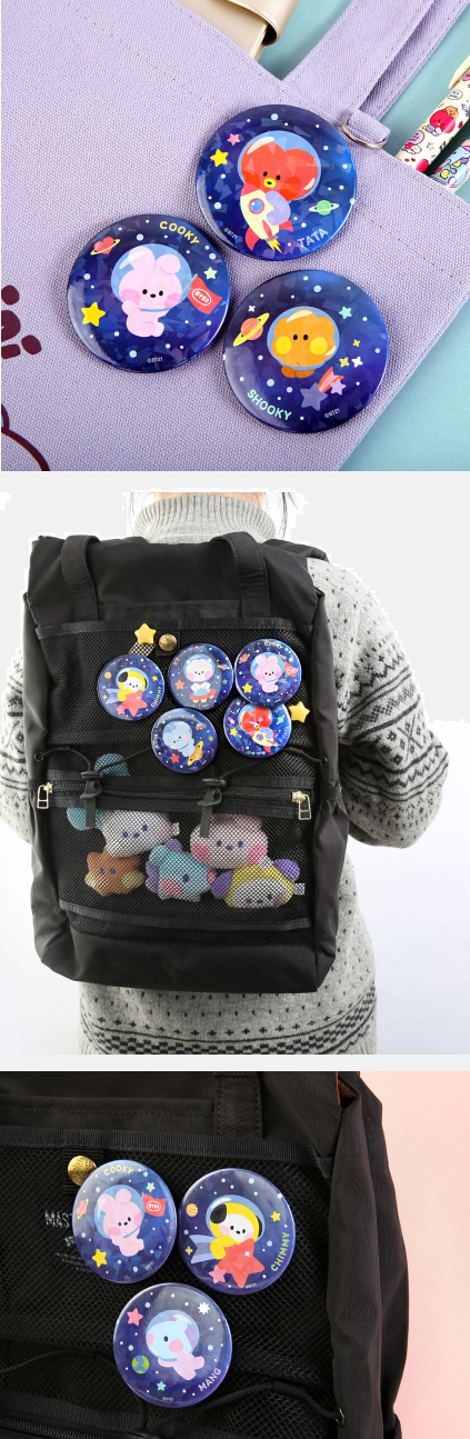 BTS x BT21 Minini Space Can Badge