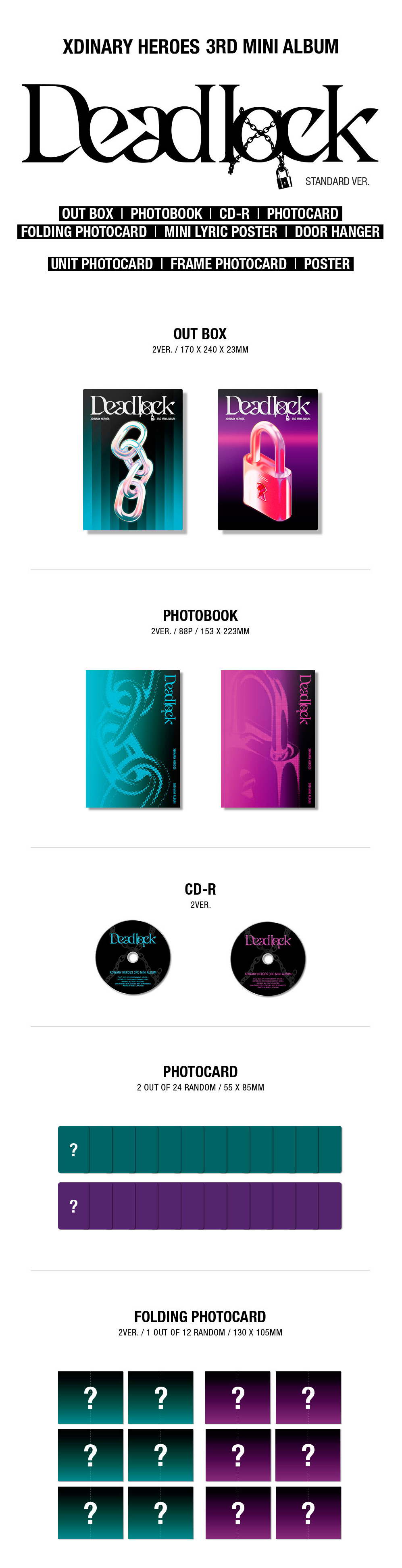 Xdinary Heroes 2Rd Mini Album - Deadlock (Standard Version)