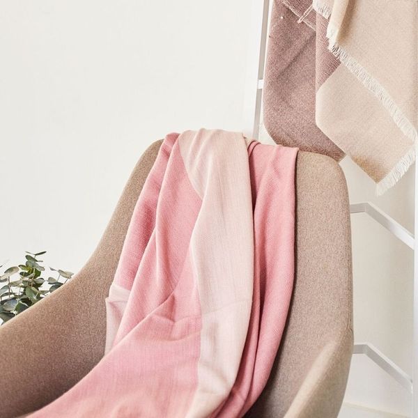 Rosa Plush Maroon Plush Merino Queen Bedspread / Large Throw