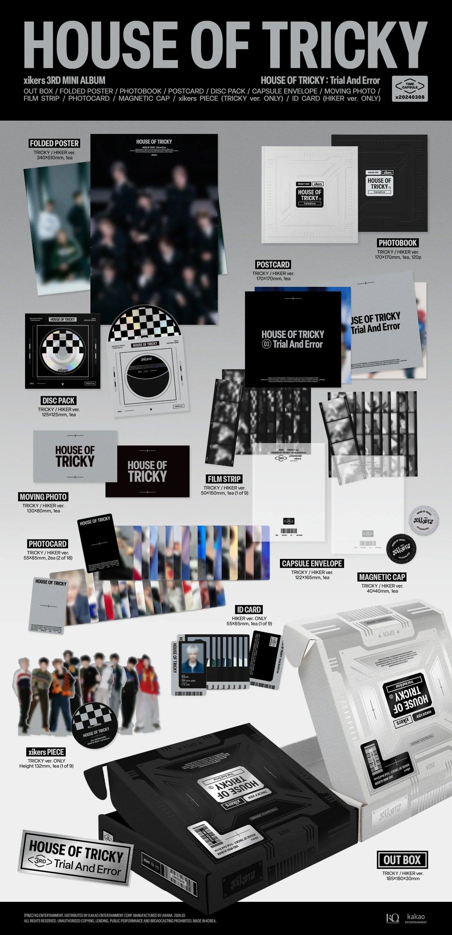 Xikers 3rd Mini Album - House Of Tricky Trial And Error (Everline Lucky Draw Event)