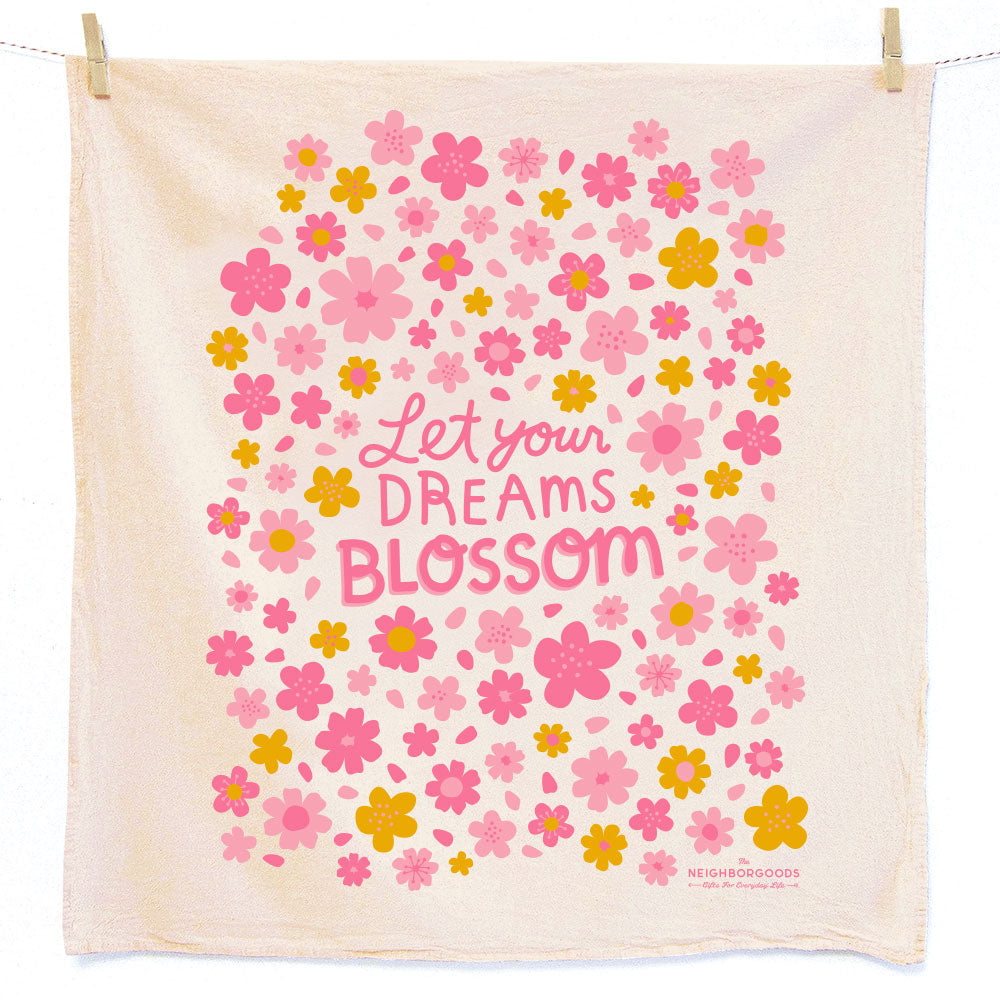 Blossom Tea Towel and Pot Holder Set