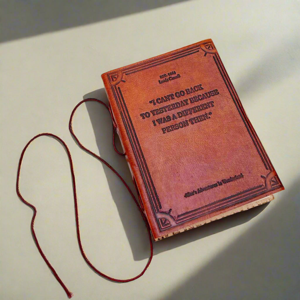 Alice In Wonderland Leather Journal