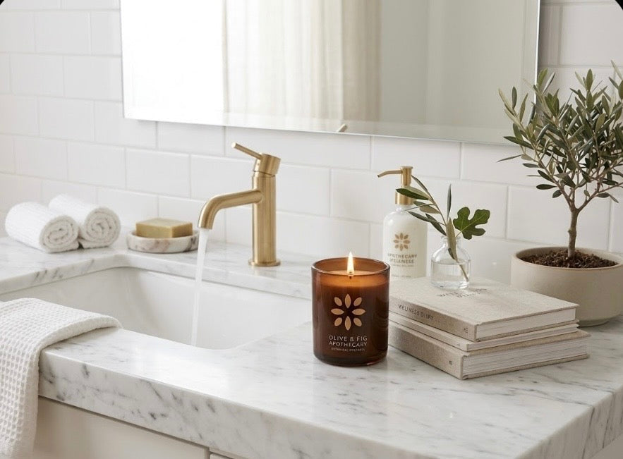 Olive & Fig Apothecary Desert Santal scented 2-wick 11 oz candle