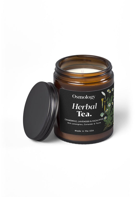 Herbal Tea Scented Jar Candle - Chamomile Lavender and Eucalyptus