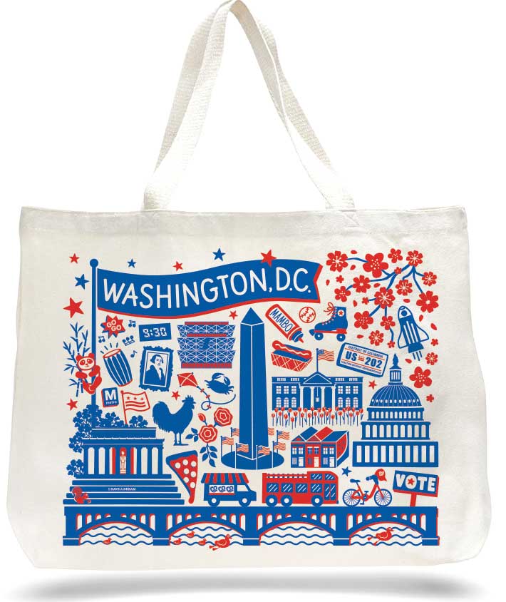 Washington DC Landmarks Candle & Tote Gift Set