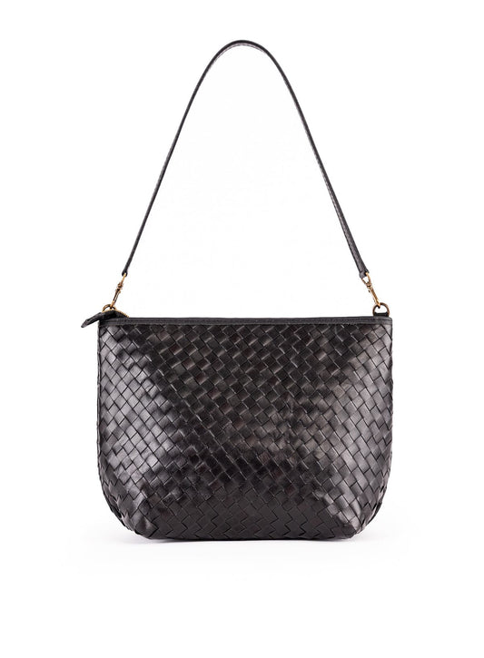 Woven Leather Shoulder Bag