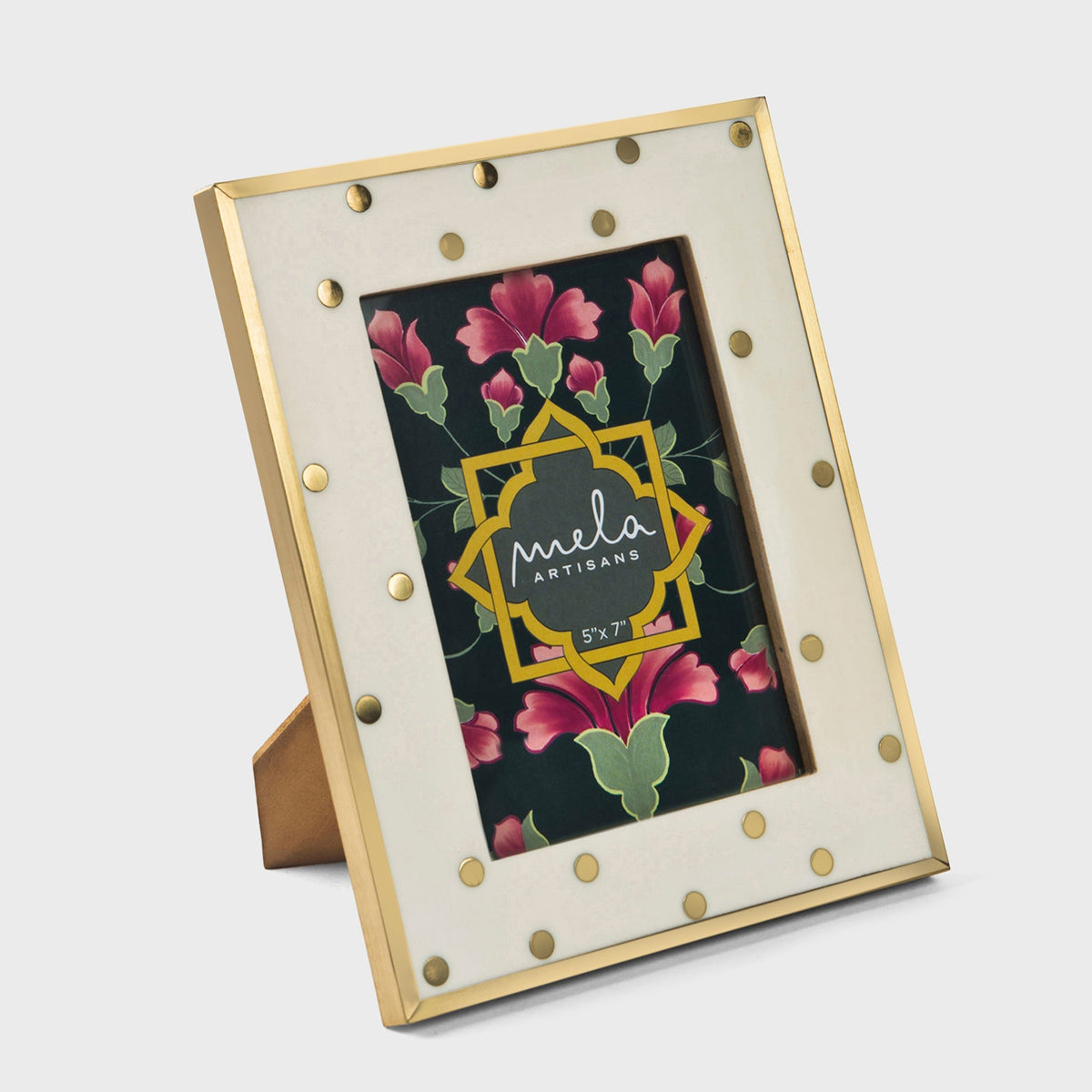 Sitara Resin & Brass Inlay Ivory Photo Frame