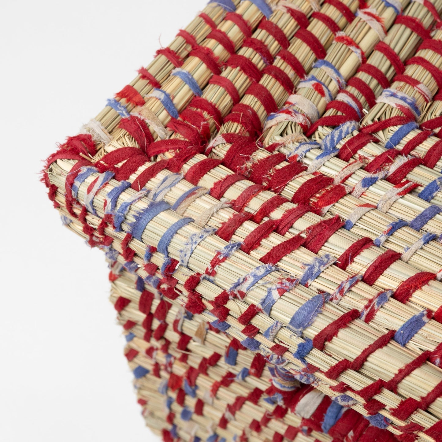 Lidded Sari Storage Basket 10.5H