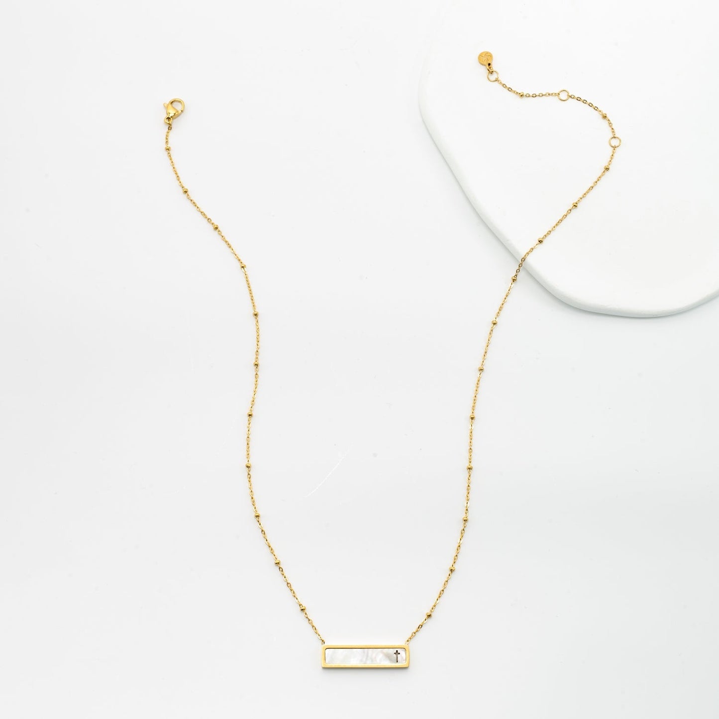 Faith Reversible Cross Bar Necklace