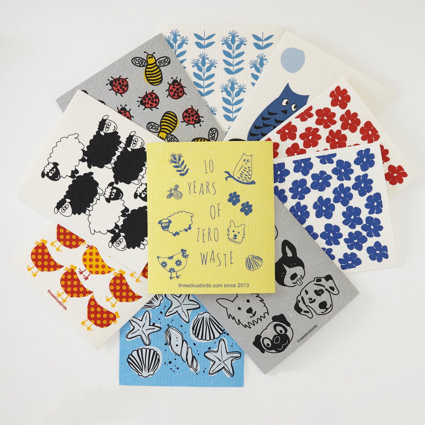 10 Years of Zero Waste Bundle (10 Swedish dishcloths)