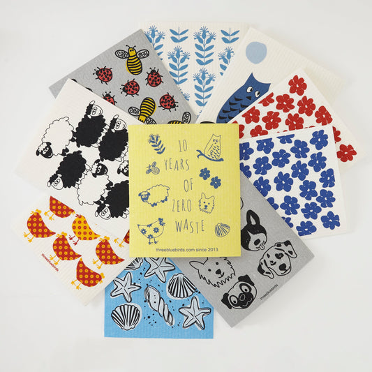 10 Years of Zero Waste Bundle (10 Swedish dishcloths)