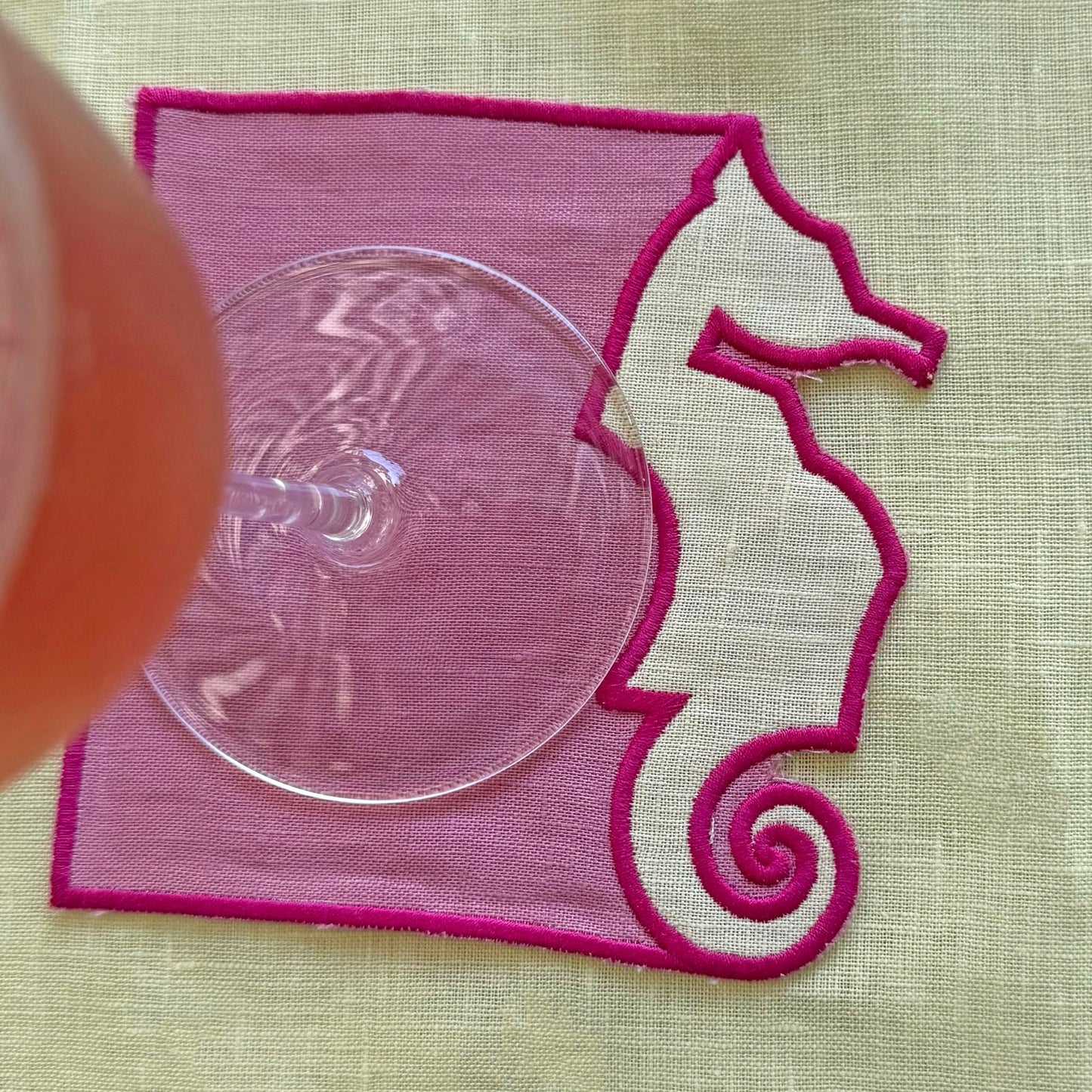 S/4 Seahorse Cocktail Napkins