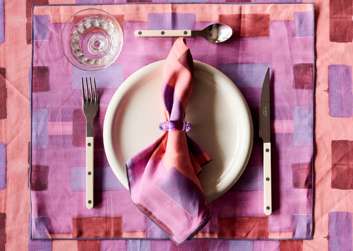 S/4 Pink Tapestry Placemat - Osadia Concept Store