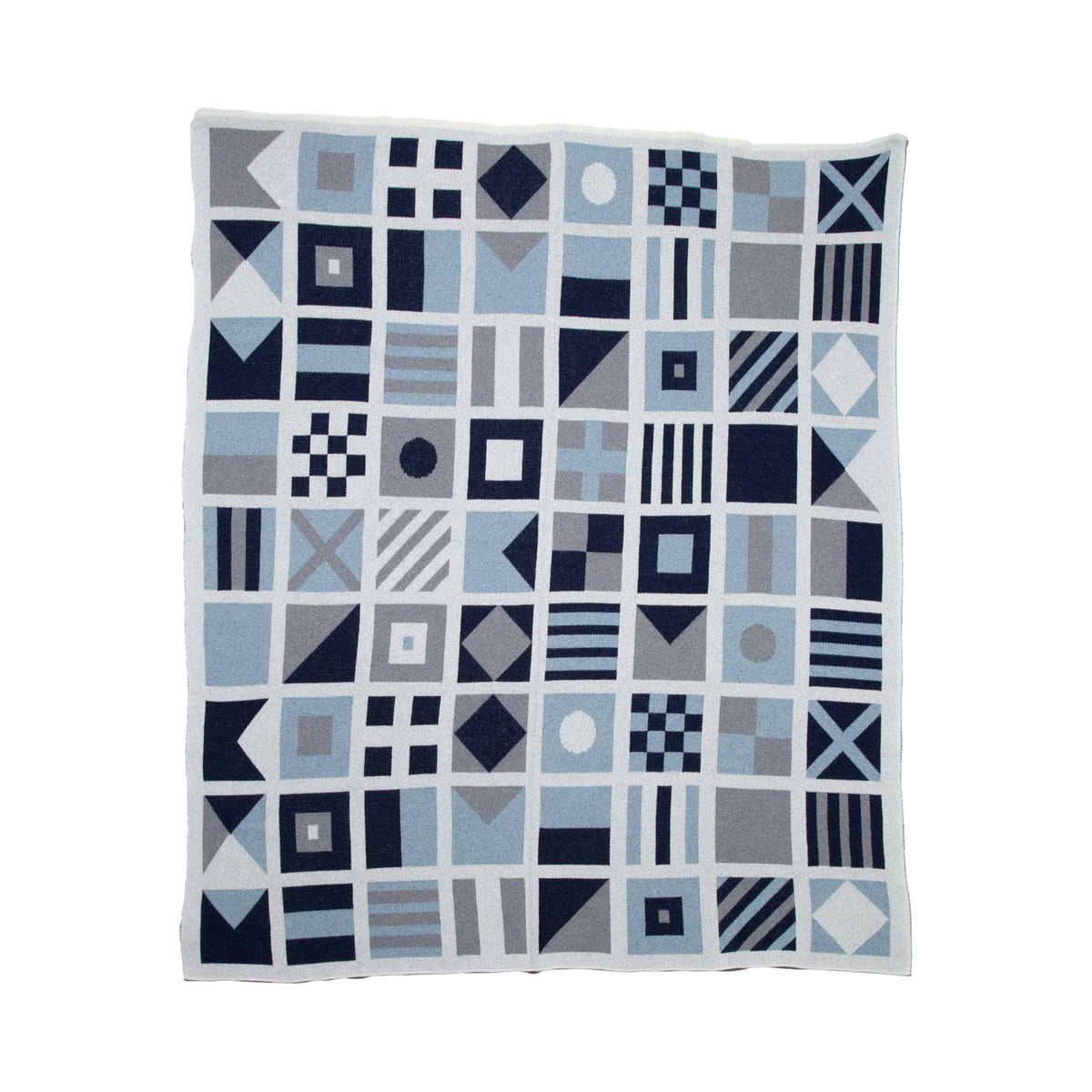 Nautical Flags - Cotton Sustainable Knit Throw Blanket