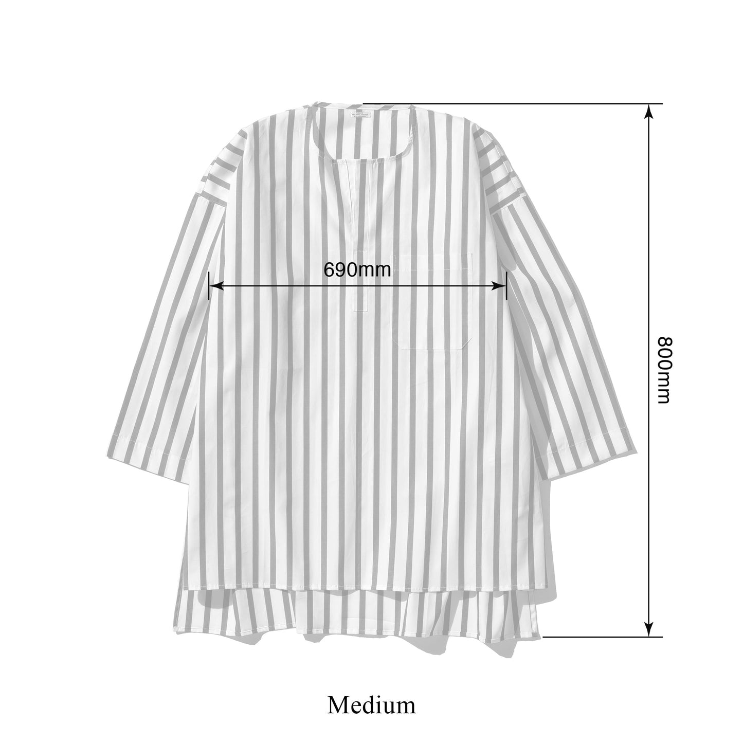 Cotton Crew Neck Stripe Shirt