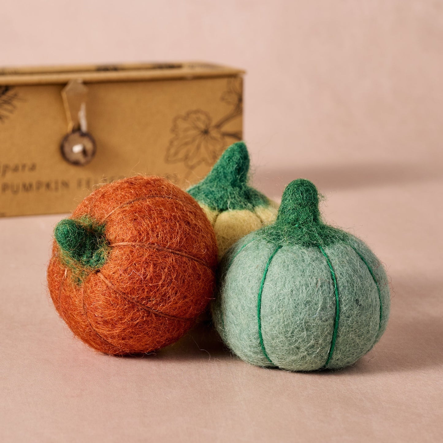 Sapha Pumpkin Shaped Felted Soaps