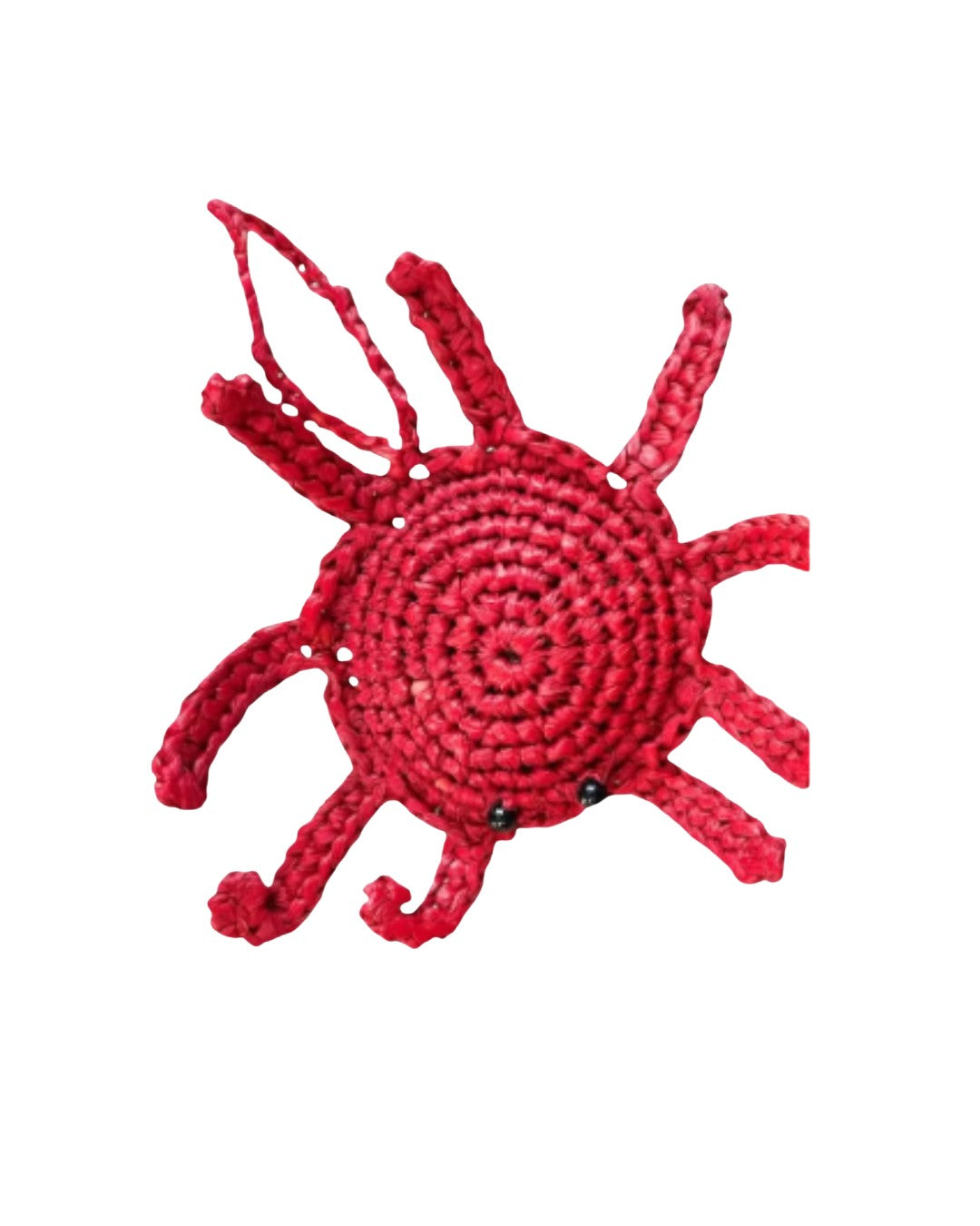 Mini Red Crabs Raffia Keyring