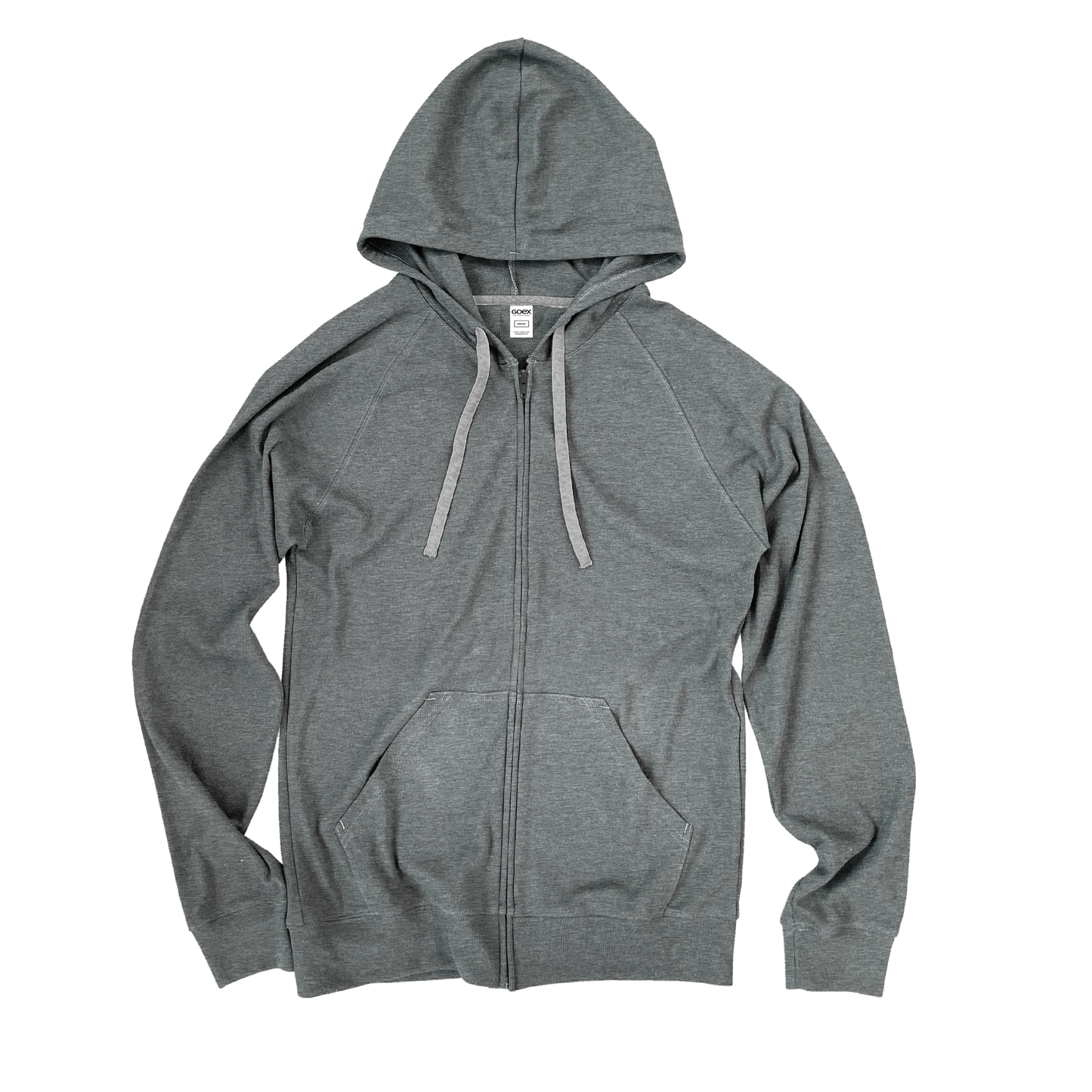 Unisex Heathered Rib Full Zip Hood