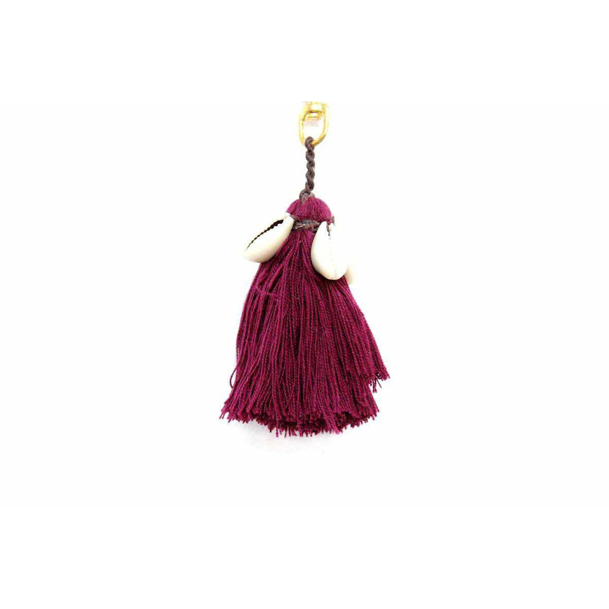 Tassel With Shells Boho Bag Charm Zipper Pull - Thailand