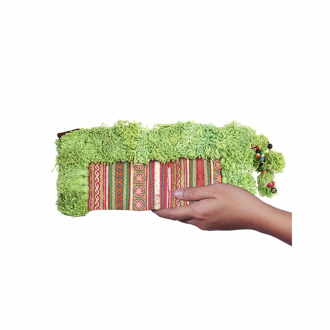 Hmong Textile Upcycled Jacket Sleeve Clutch Bag- Thailand