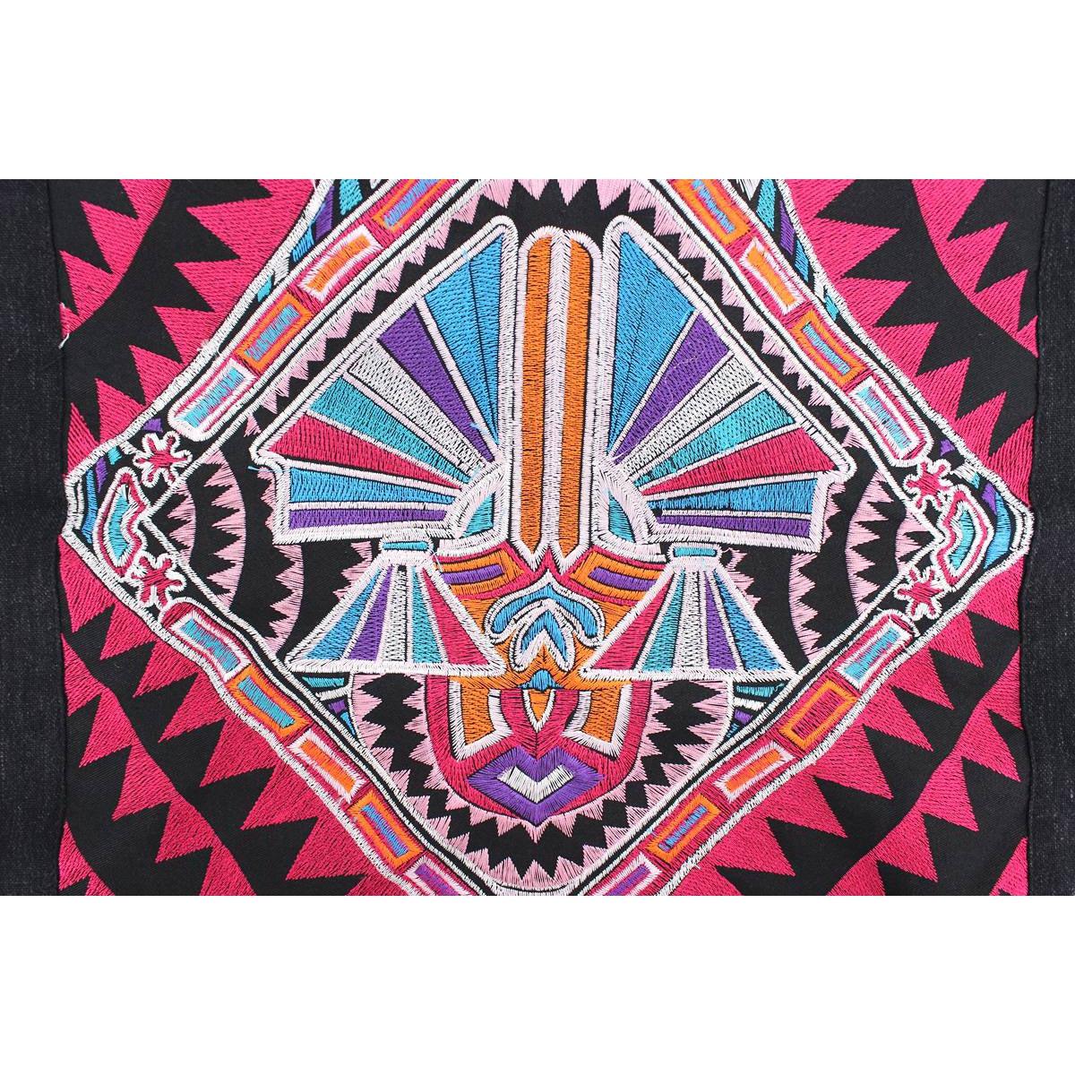 Hmong Diamond Embroidered Pillow Cover - Thailand